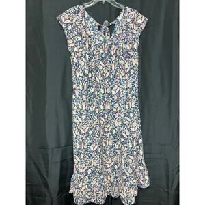 Lauren Conrad Blue Floral Shift Dress Size XL Women's